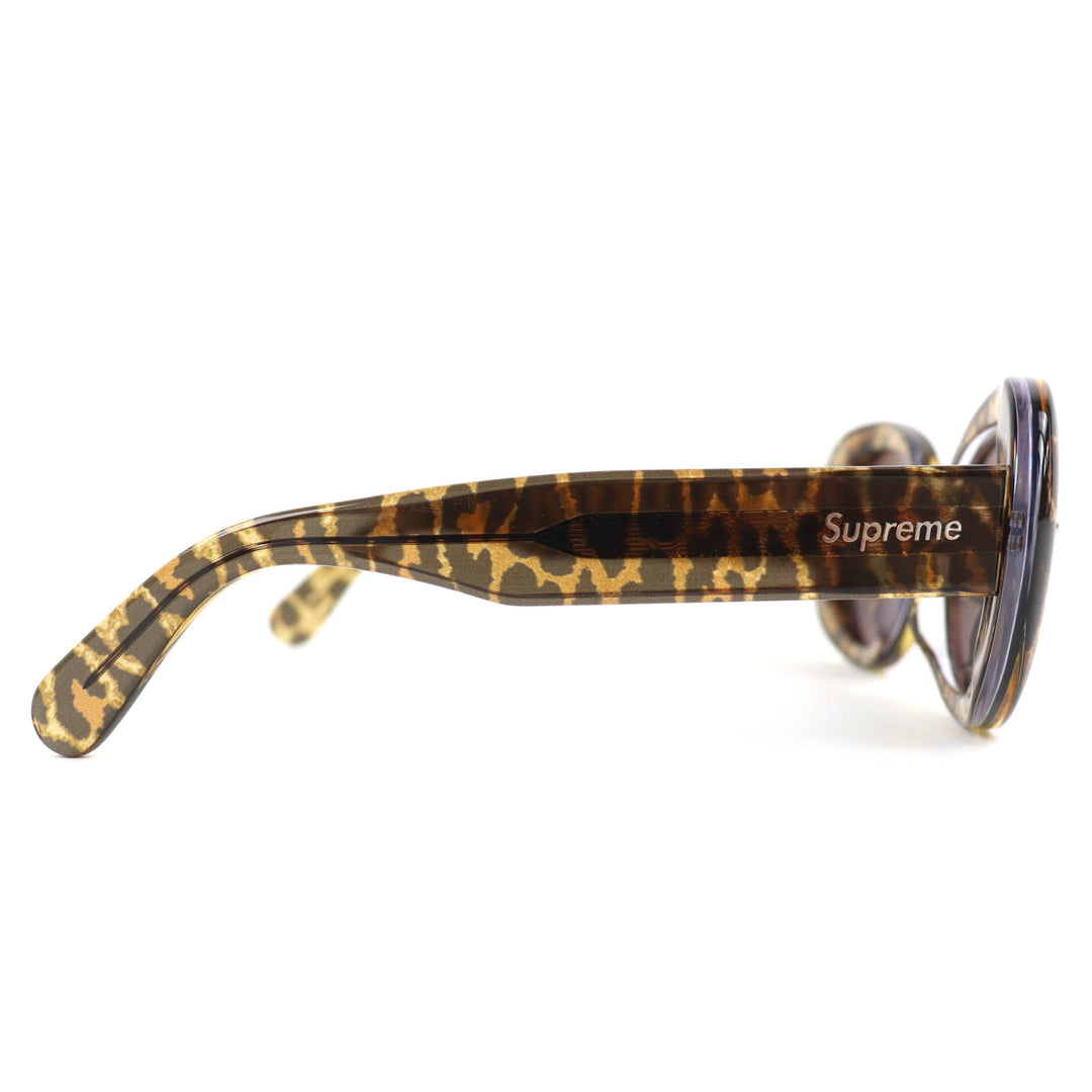 Excellent Supreme Number (N)Ine sunglasses Leopard Pattern Brown mens