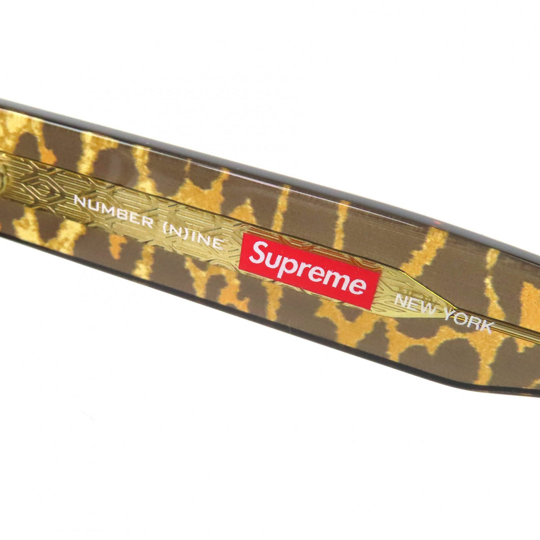 Excellent Supreme Number (N)Ine sunglasses Leopard Pattern Brown mens