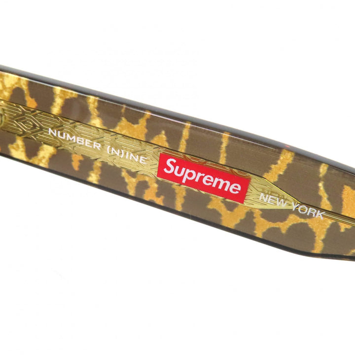 Excellent Supreme Number (N)Ine sunglasses Leopard Pattern Brown mens
