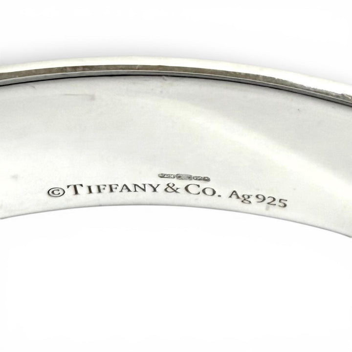 Great TIFFANY&Co. Bangle Return to Narrow Cuff Bangle with 2 Diamonds AG925