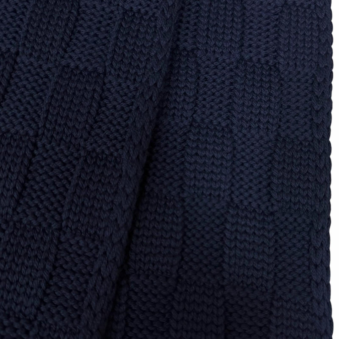 Great LOUIS VUITTON Scarf Damier Snug Navy wool mens M96959