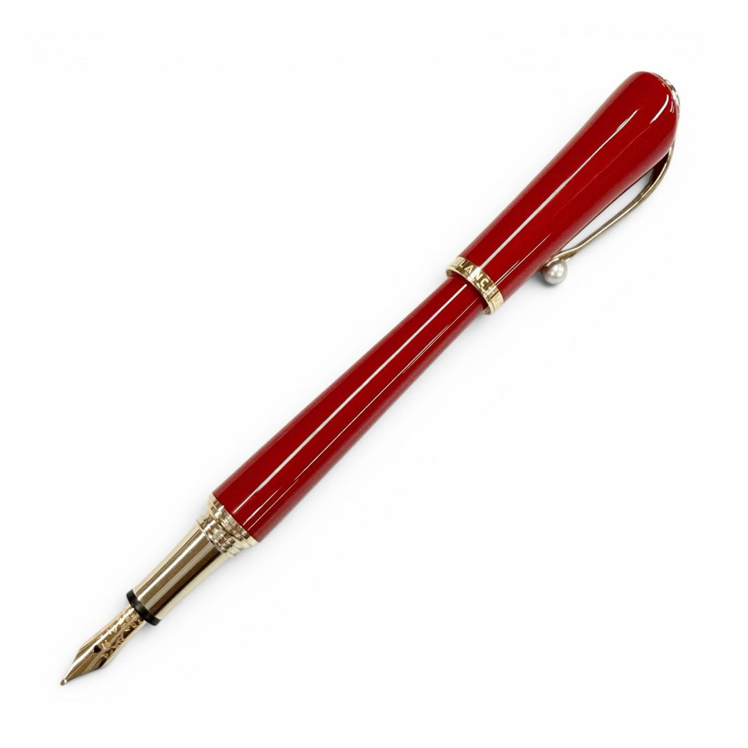 Excellent MONTBLANC fountain pen Muse Marilyn Monroe with pearl Red 14K mens