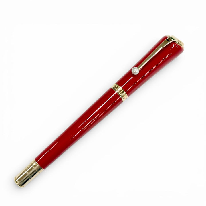 Excellent MONTBLANC fountain pen Muse Marilyn Monroe with pearl Red 14K mens