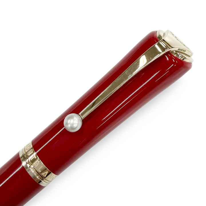 Excellent MONTBLANC fountain pen Muse Marilyn Monroe with pearl Red 14K mens