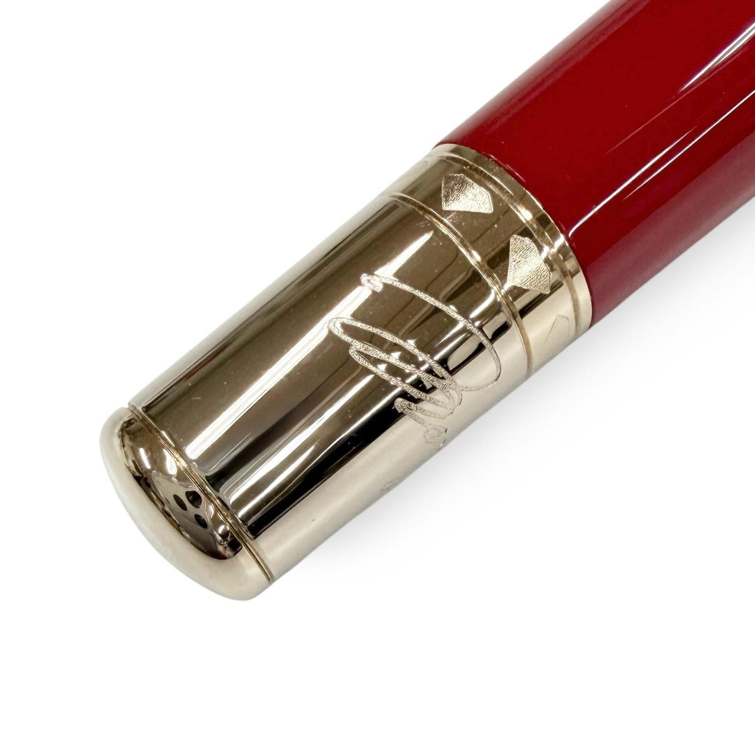 Excellent MONTBLANC fountain pen Muse Marilyn Monroe with pearl Red 14K mens