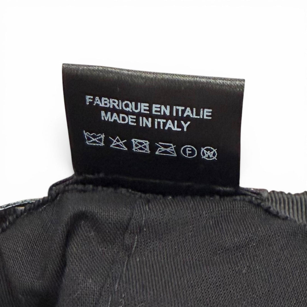 Great CHANEL hat COCO MarkMetal Check Pattern Ribbon Tweed Bucket Bag wool S 22K