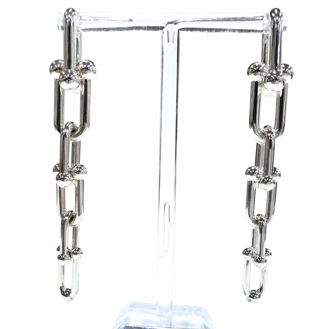 Excellent TIFFANY&Co. Pierce Hardware graduated link For both ears Silver 925