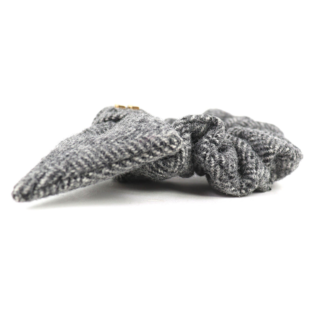 Excellent MIUMIU Chevron wool scrunchie Tweed hair tie with ribbon, 51F181