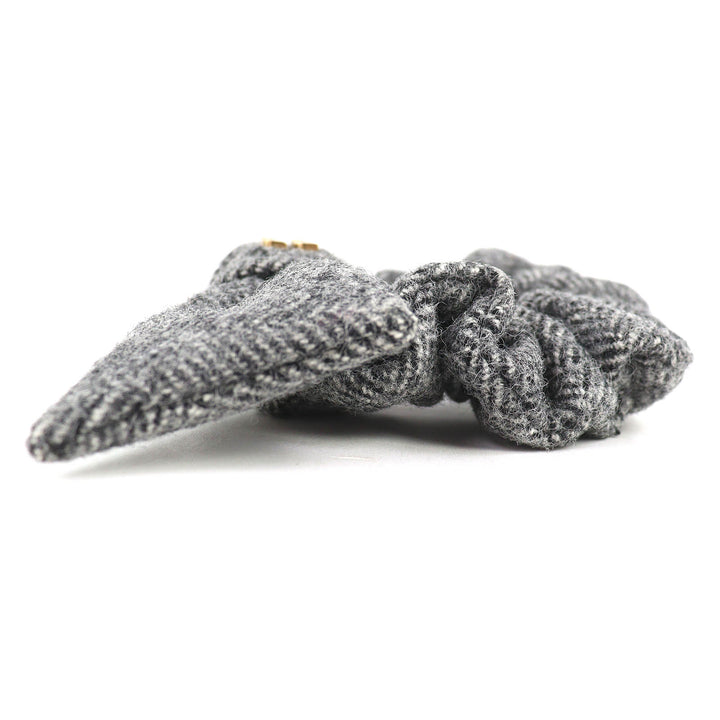 Excellent MIUMIU Chevron wool scrunchie Tweed hair tie with ribbon, 51F181