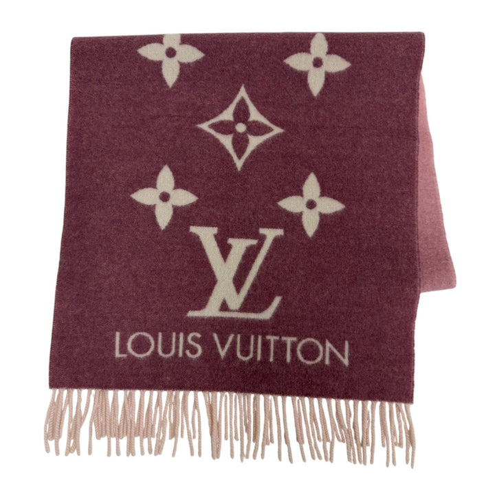 Great LOUIS VUITTON Scarf Muffler Reykjavik Gradient With fringe cashmere M77375