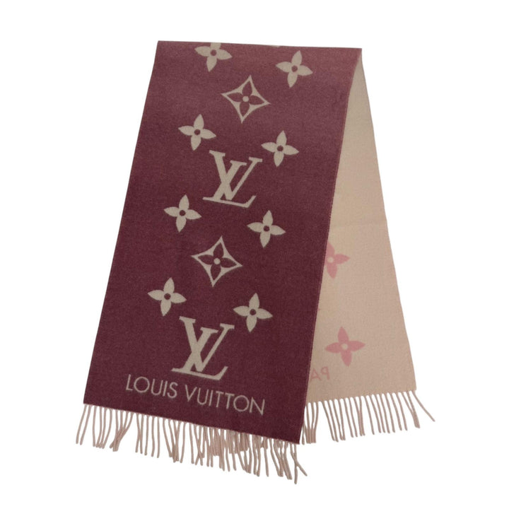 Great LOUIS VUITTON Scarf Muffler Reykjavik Gradient With fringe cashmere M77375