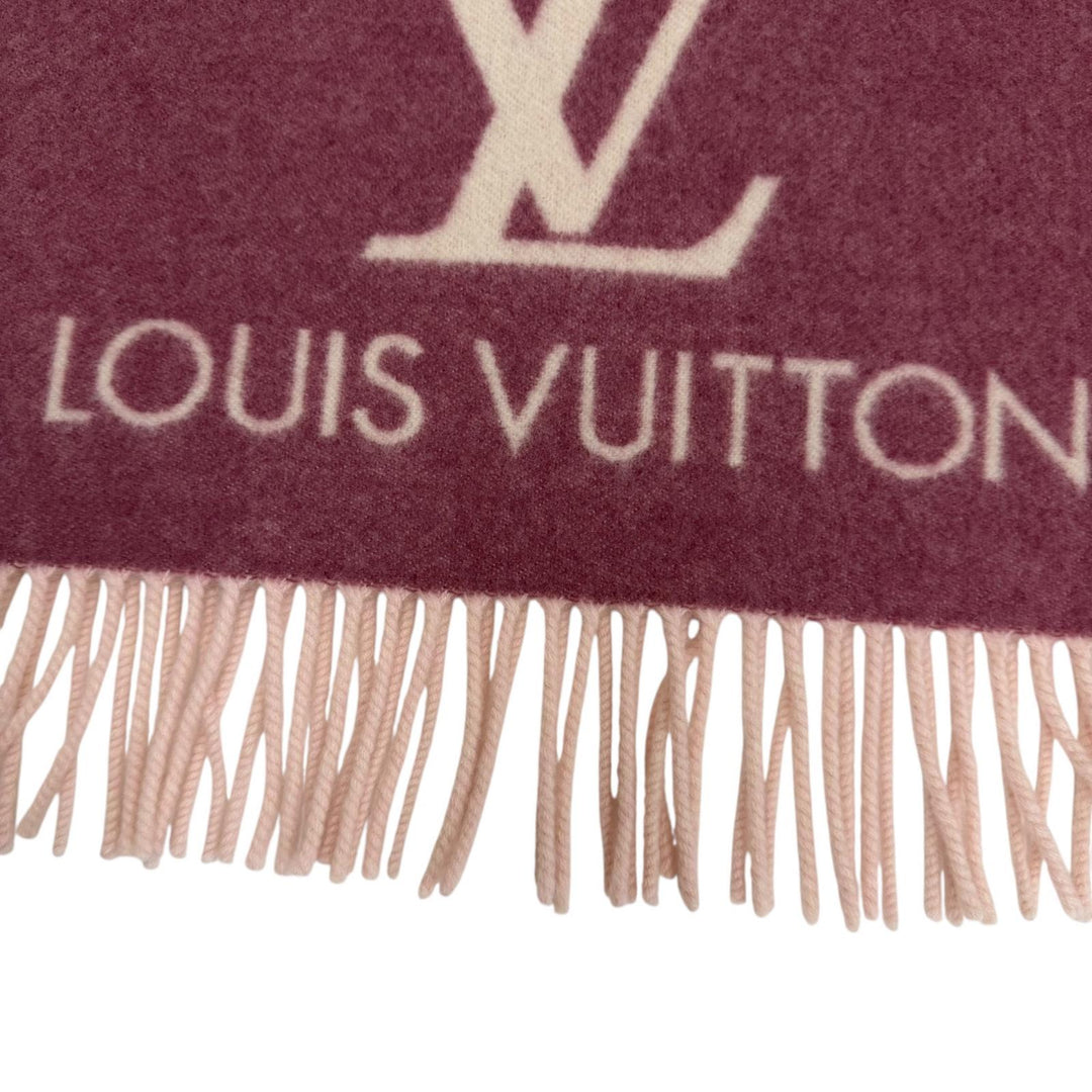 Great LOUIS VUITTON Scarf Muffler Reykjavik Gradient With fringe cashmere M77375