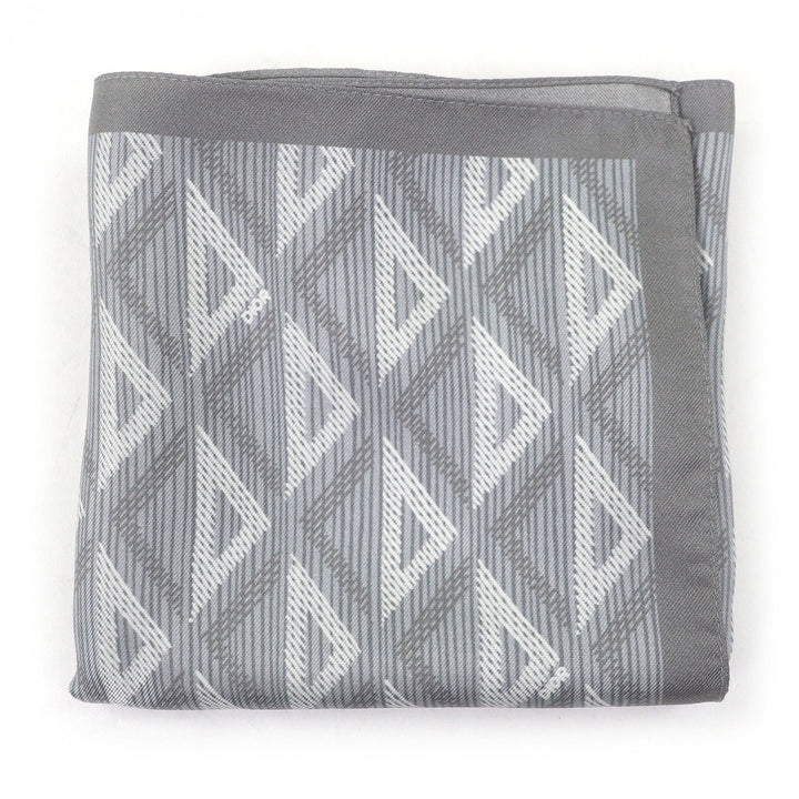 Pristine DIOR handkerchief CD Diamond Pocket Square Scarf gray silk