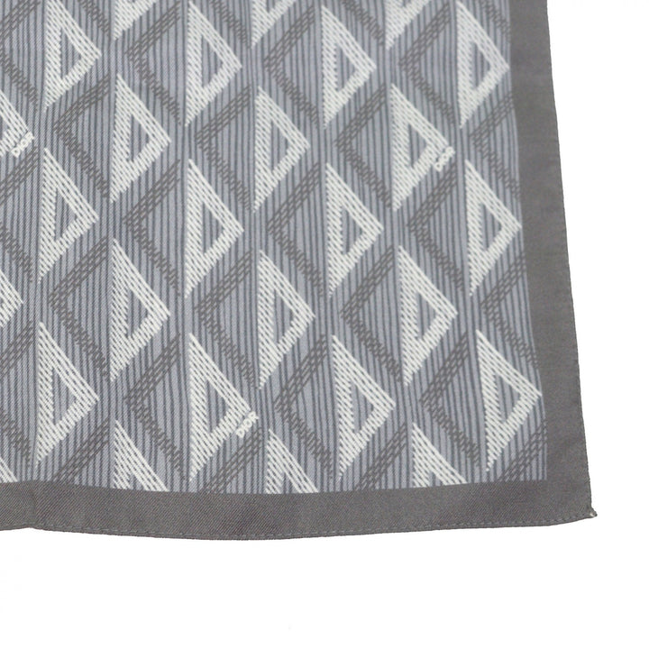 Pristine DIOR handkerchief CD Diamond Pocket Square Scarf gray silk