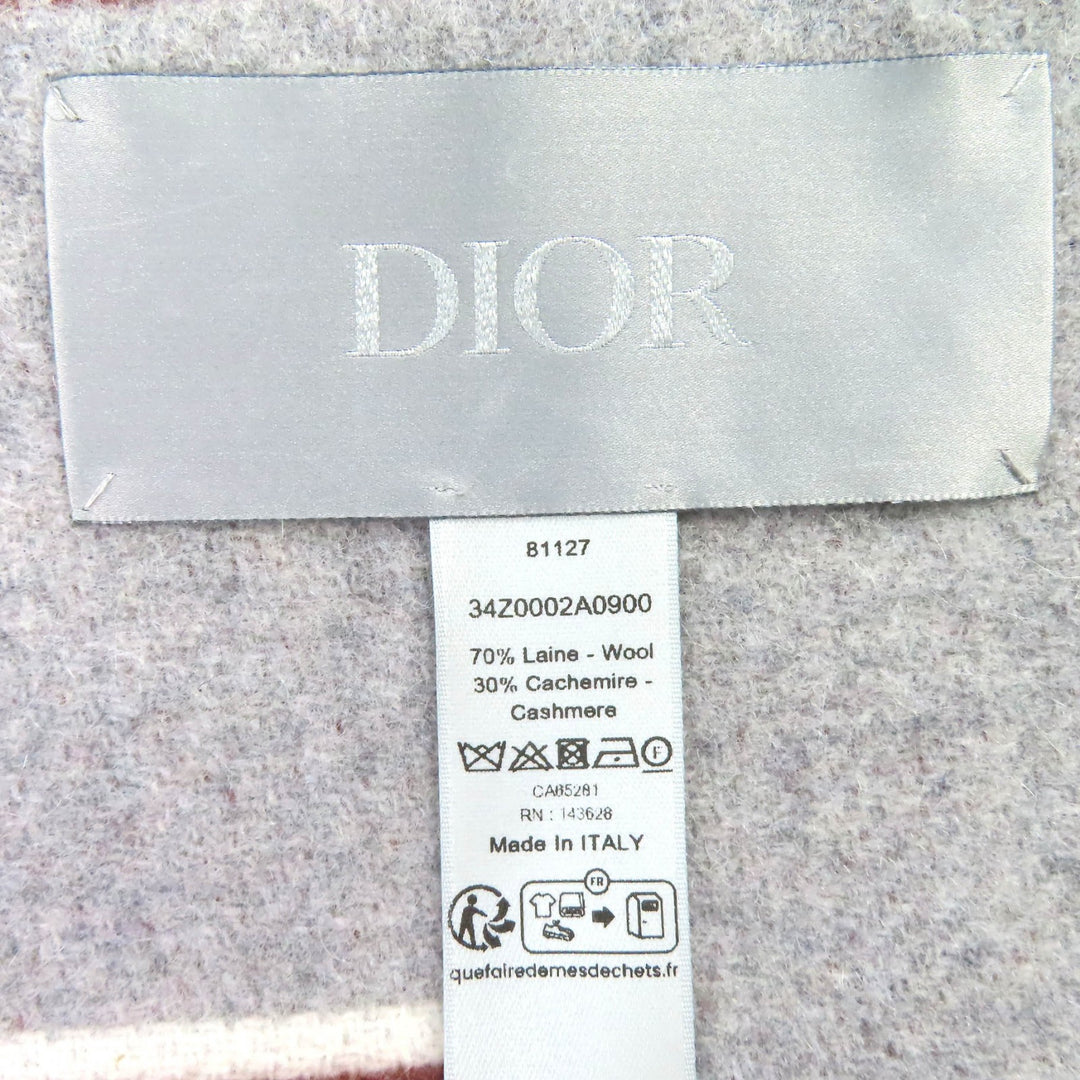 Excellent DIOR Other accessories Oblique Fringe Large Blanket gray 34Z0002A0900