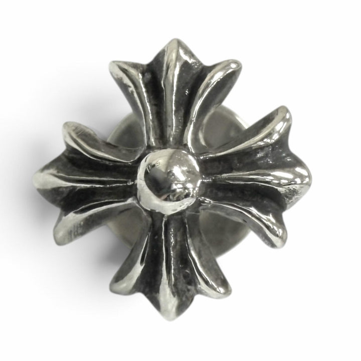 Great CHROME HEARTS Pierce No2 CH PLS CH Plus Single Stud Earring Silver