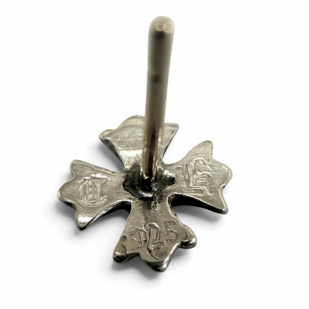 Great CHROME HEARTS Pierce No2 CH PLS CH Plus Single Stud Earring Silver