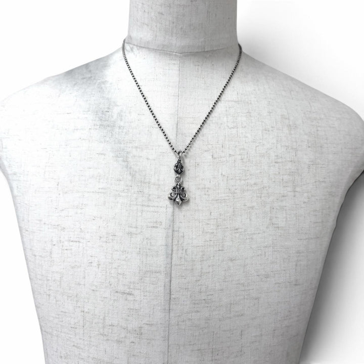 Great CHROME HEARTS Necklace 1BALL BS FLEUR 1 Ball BS Flare 20inch Silver