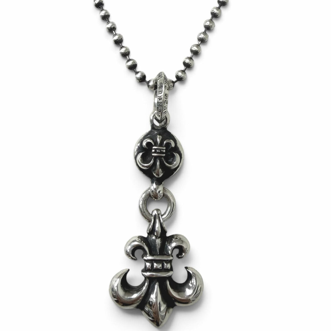 Great CHROME HEARTS Necklace 1BALL BS FLEUR 1 Ball BS Flare 20inch Silver