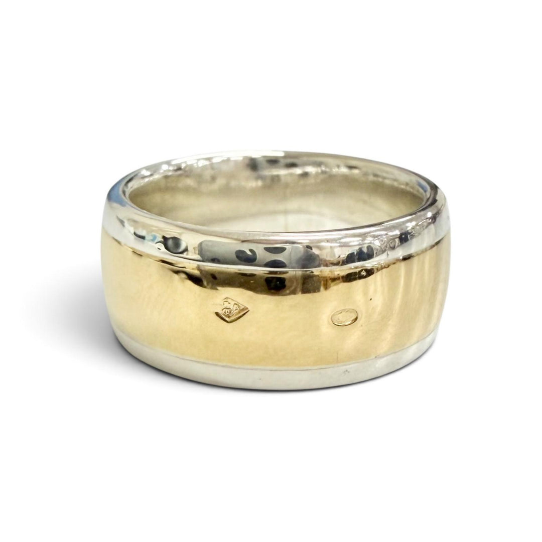 Great HERMES Ring ring H logo gold AU750 Women 48