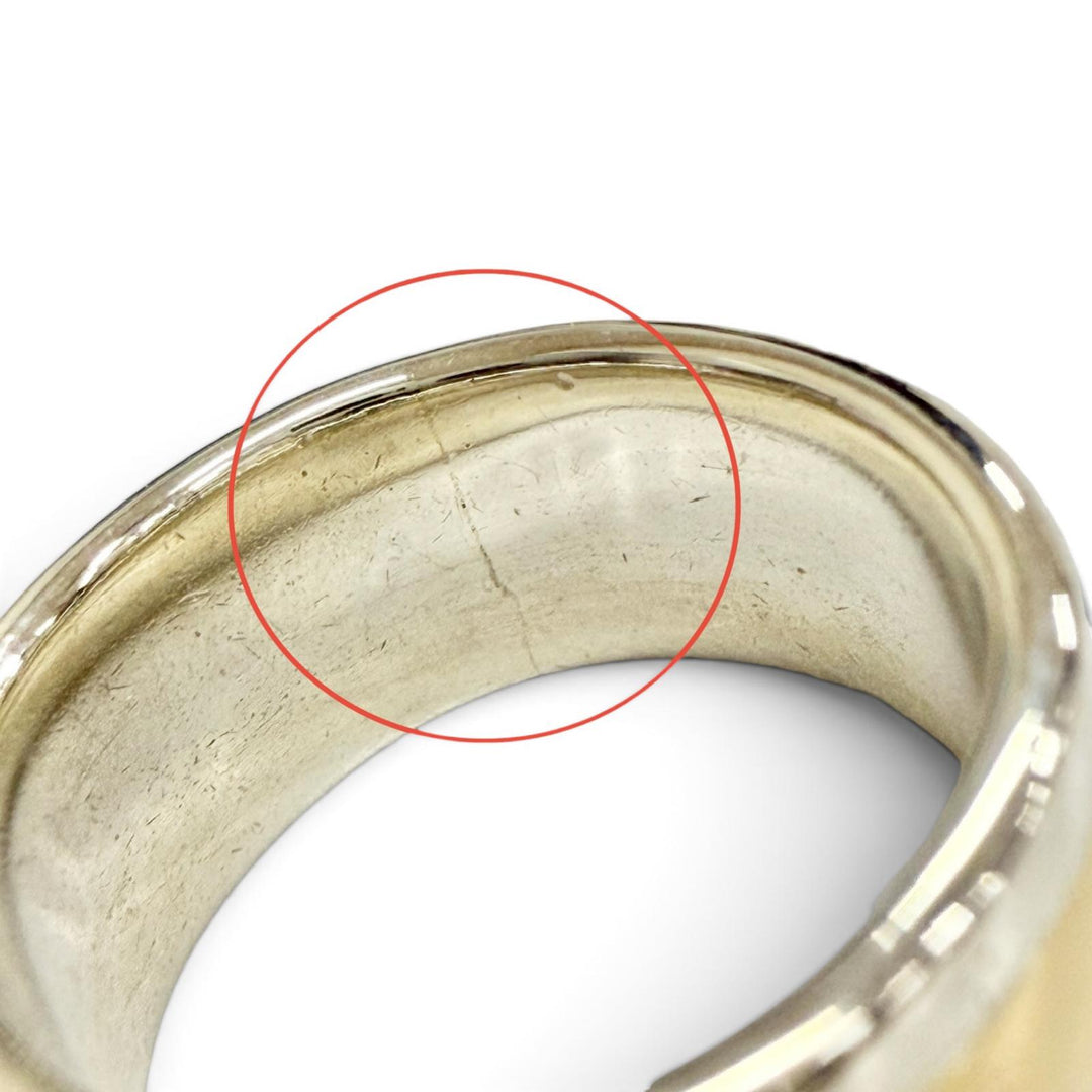 Great HERMES Ring ring H logo gold AU750 Women 48