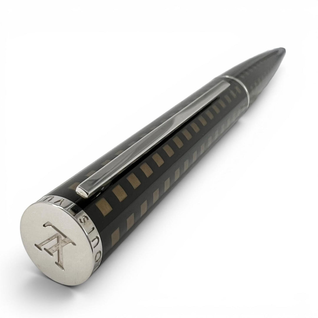 Excellent LOUIS VUITTON Ballpoint pen Jet rack Damier Twist Brown mens
