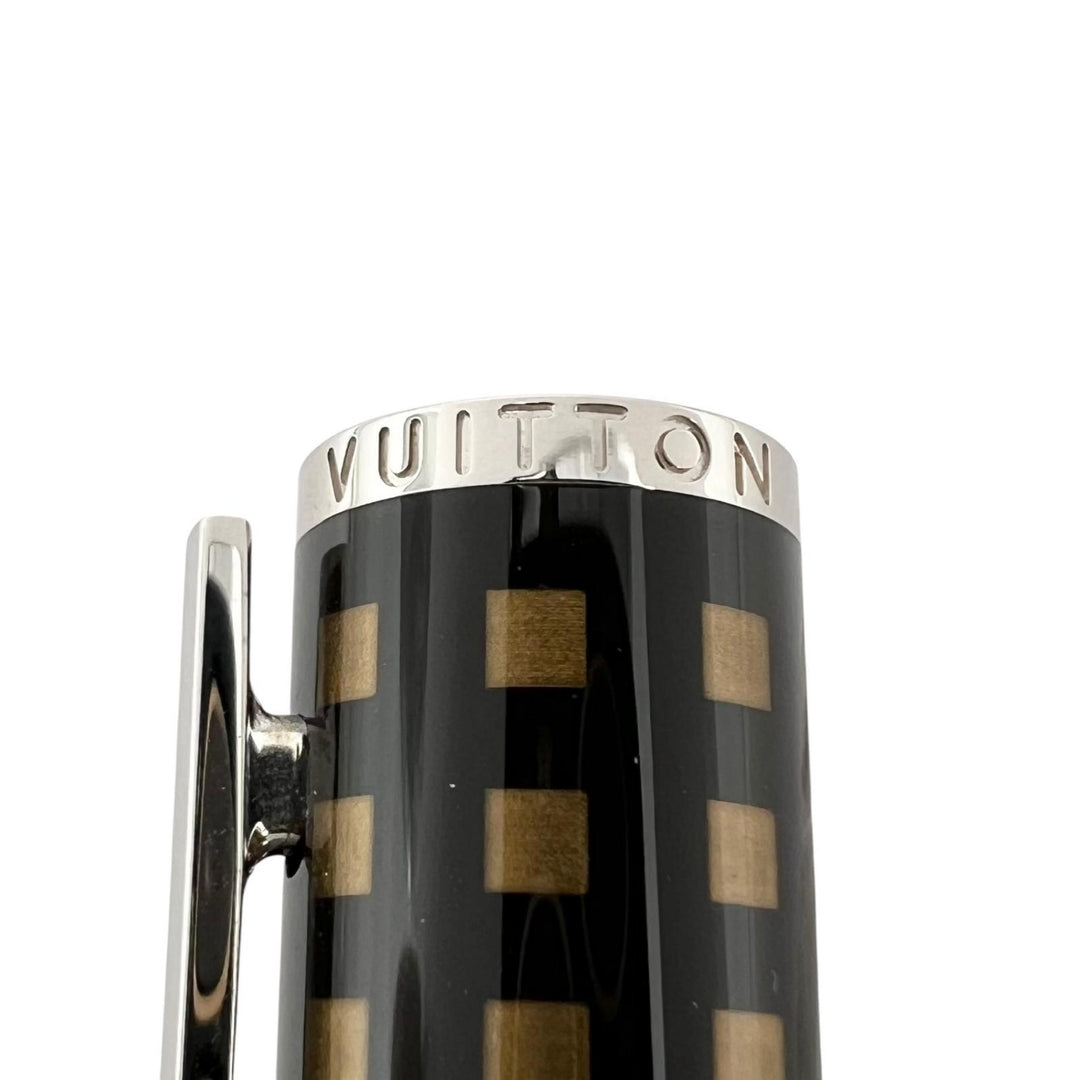 Excellent LOUIS VUITTON Ballpoint pen Jet rack Damier Twist Brown mens