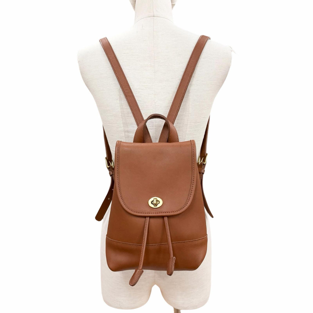 Great COACH Backpack Daypack Brown Glove leather Women – caro-japan