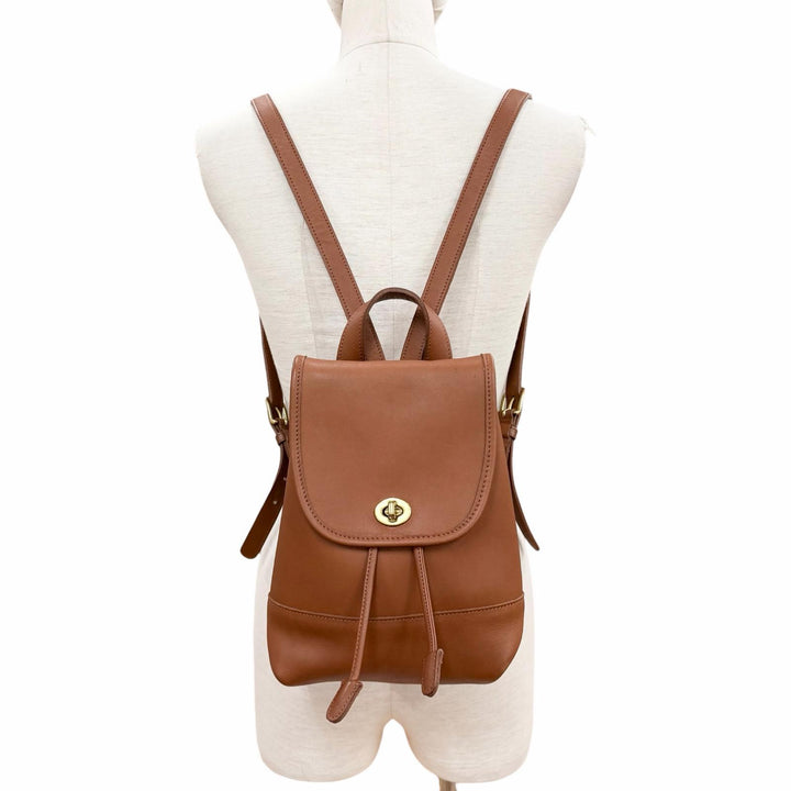Great COACH Backpack Daypack Brown Glove leather Women