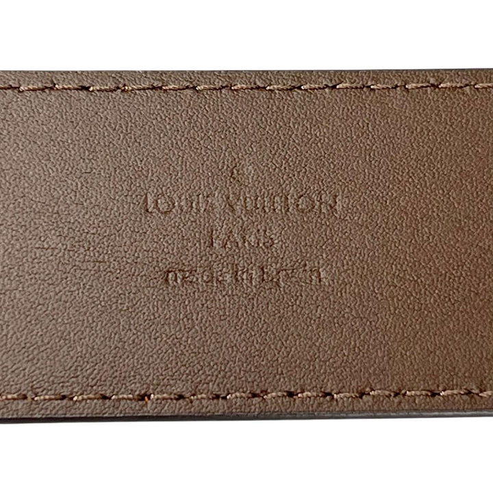 Pristine LOUIS VUITTON belt Suntulle LV Initial 40MM blue Epi Leather Women