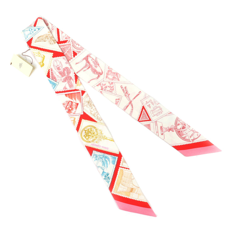Pristine HERMES scarf Twilly Faubourg's stamp enthusiast silk Women H064205S
