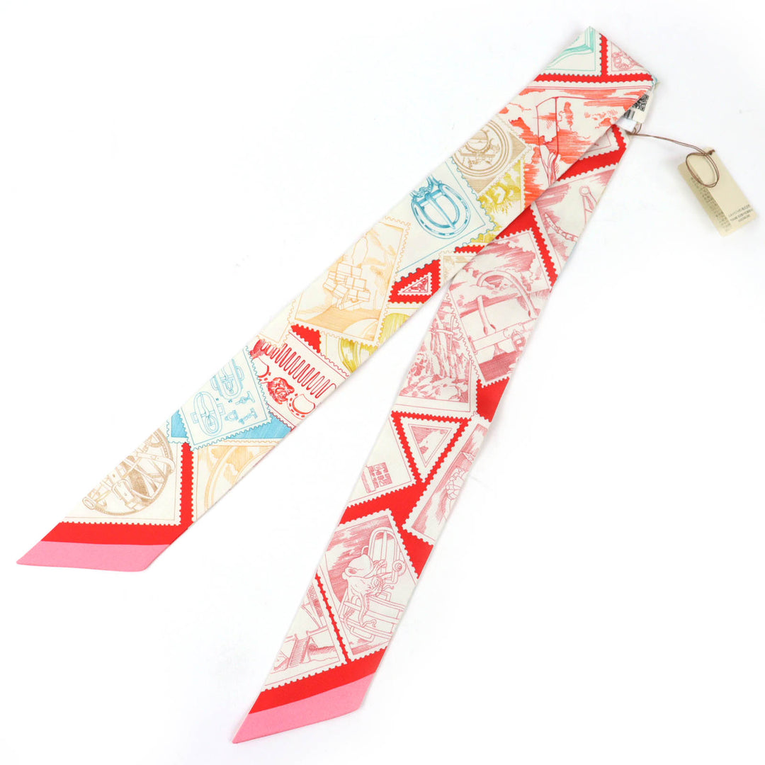 Pristine HERMES scarf Twilly Faubourg's stamp enthusiast silk Women H064205S