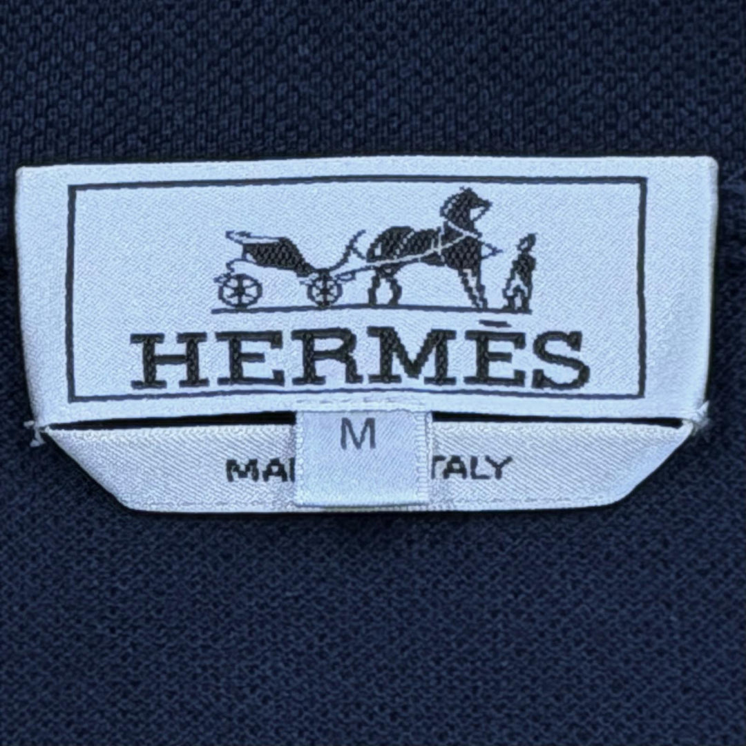 Excellent HERMES Short sleeve T-shirt Navy cotton mens M 467970HA