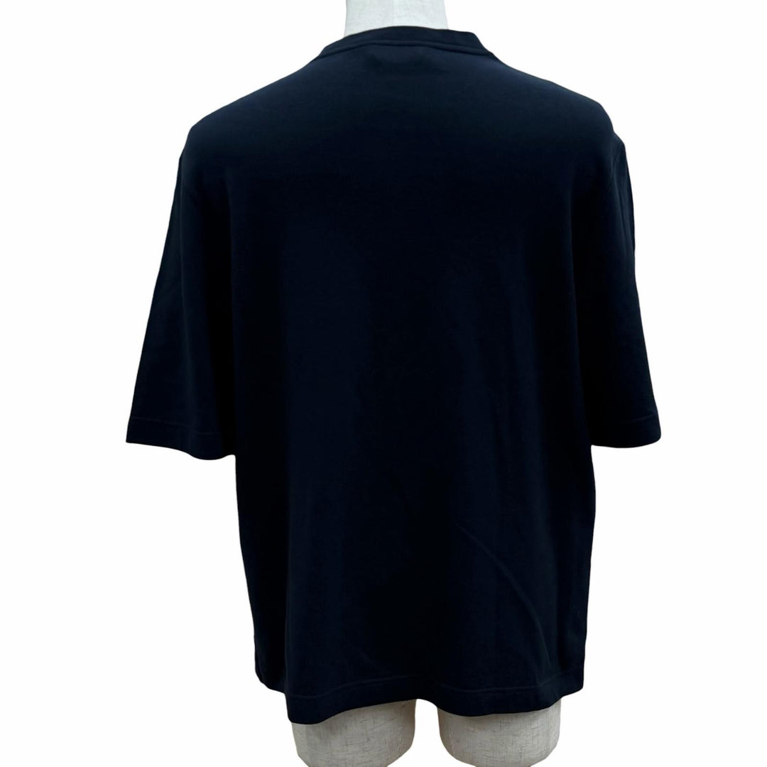 Excellent HERMES Short sleeve T-shirt Navy cotton mens M 467970HA