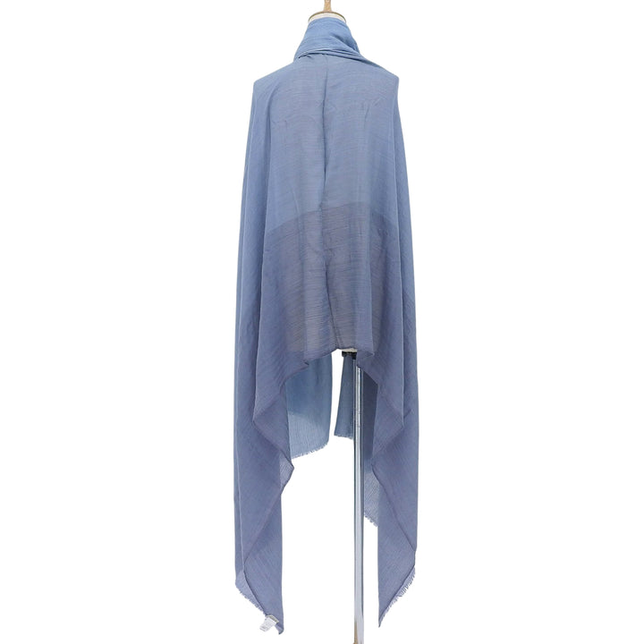 Excellent HERMES Stall Margiela era, large format blue cashmere Women