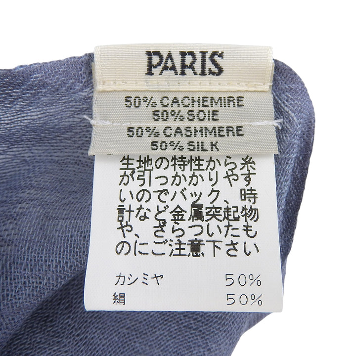 Excellent HERMES Stall Margiela era, large format blue cashmere Women