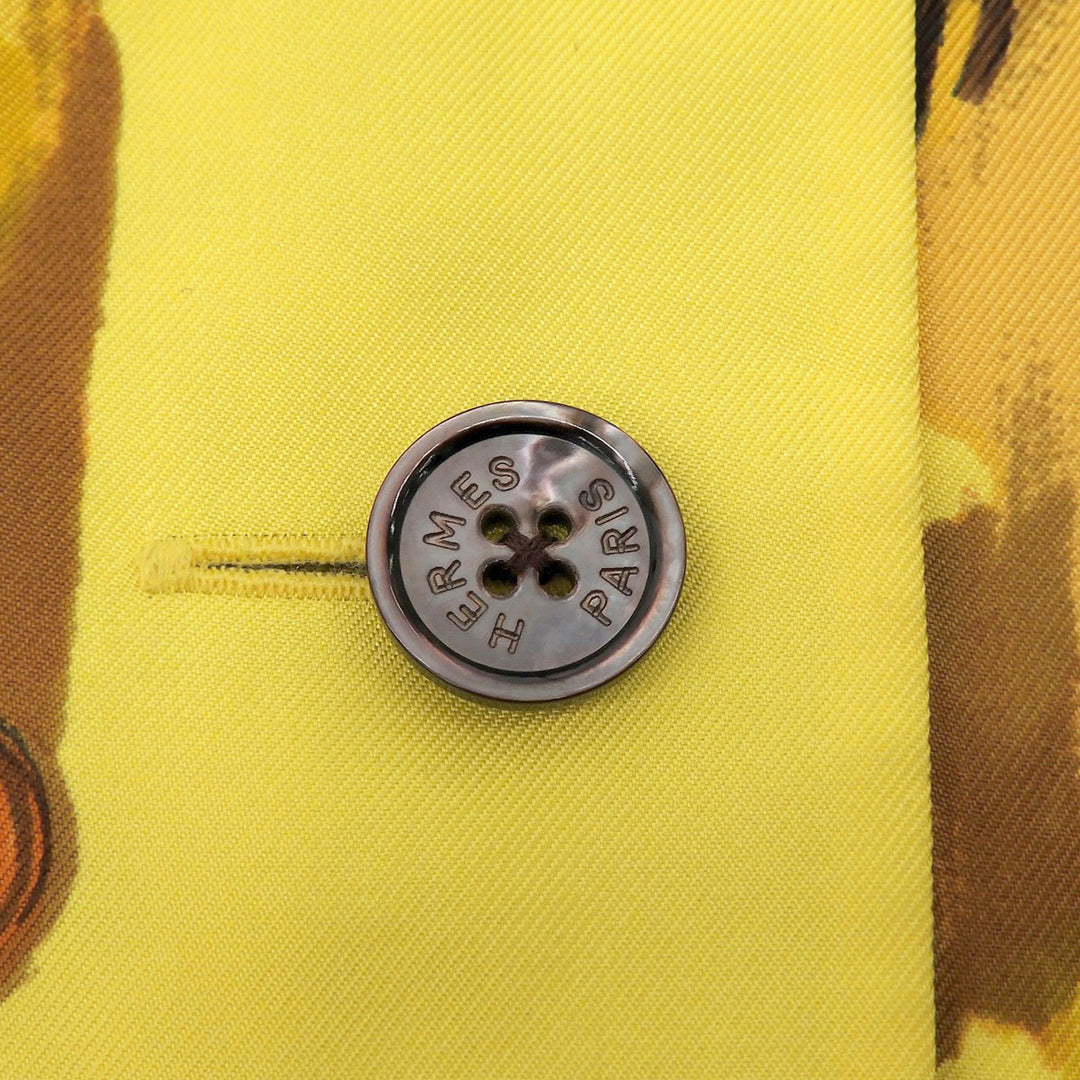 Excellent HERMES Best Concerto yellow silk Women 40