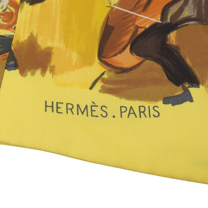Excellent HERMES Best Concerto yellow silk Women 40