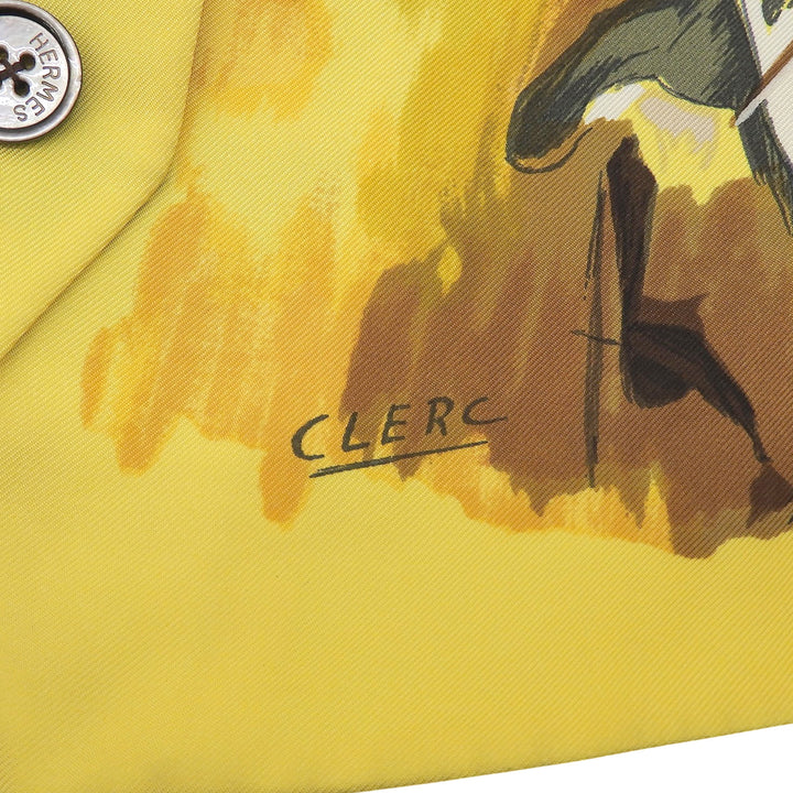Excellent HERMES Best Concerto yellow silk Women 40