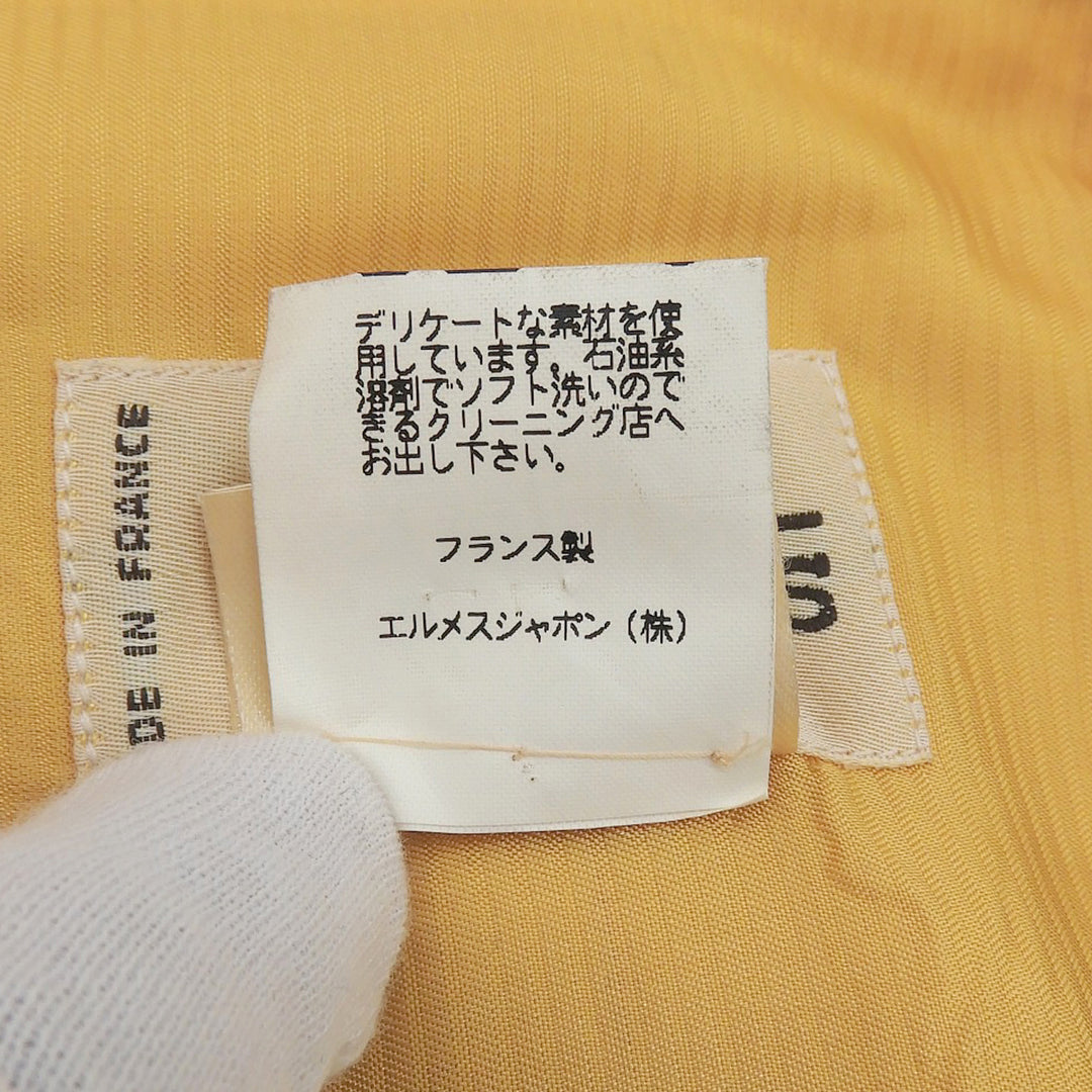 Excellent HERMES Best Concerto yellow silk Women 40