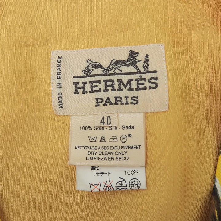 Excellent HERMES Best Concerto yellow silk Women 40