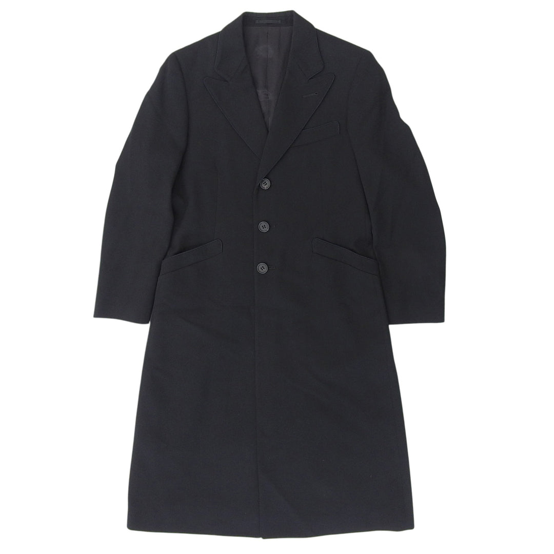 Excellent Paul Smith Chester coat Notch lapel black wool mens M