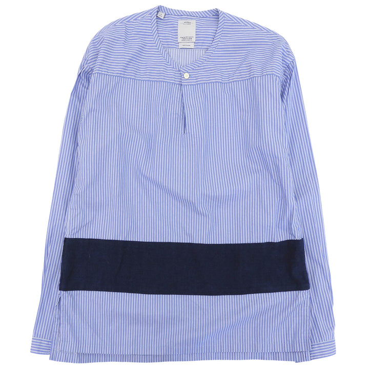 Excellent VISVIM Long sleeve shirt stripe blue cotton Women 1 0117205011011