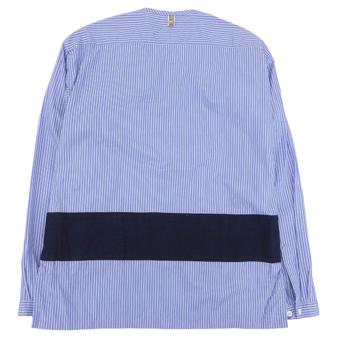 Excellent VISVIM Long sleeve shirt stripe blue cotton Women 1 0117205011011