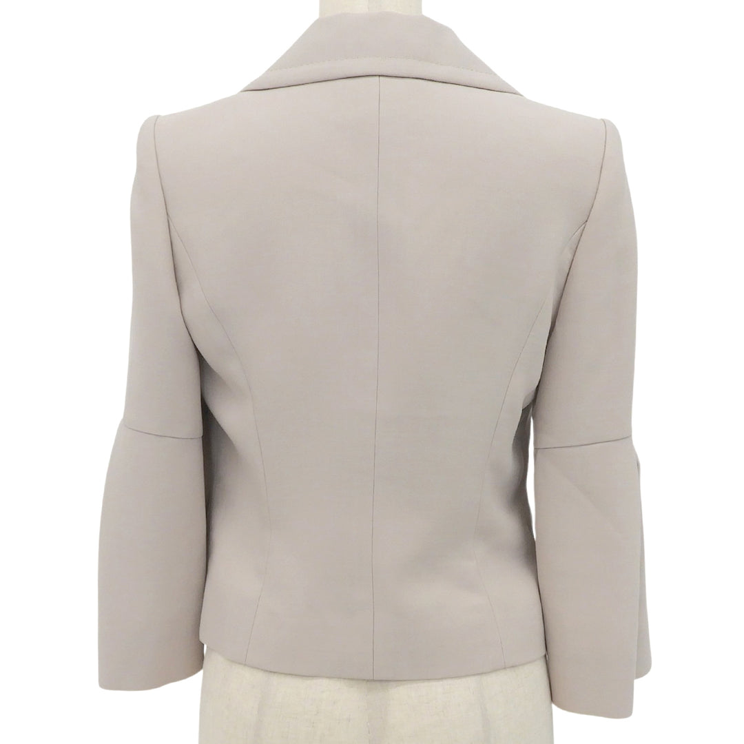 Great FOXEY BOUTIQUE tailored jacket flared sleeve beige wool Women 38 37620