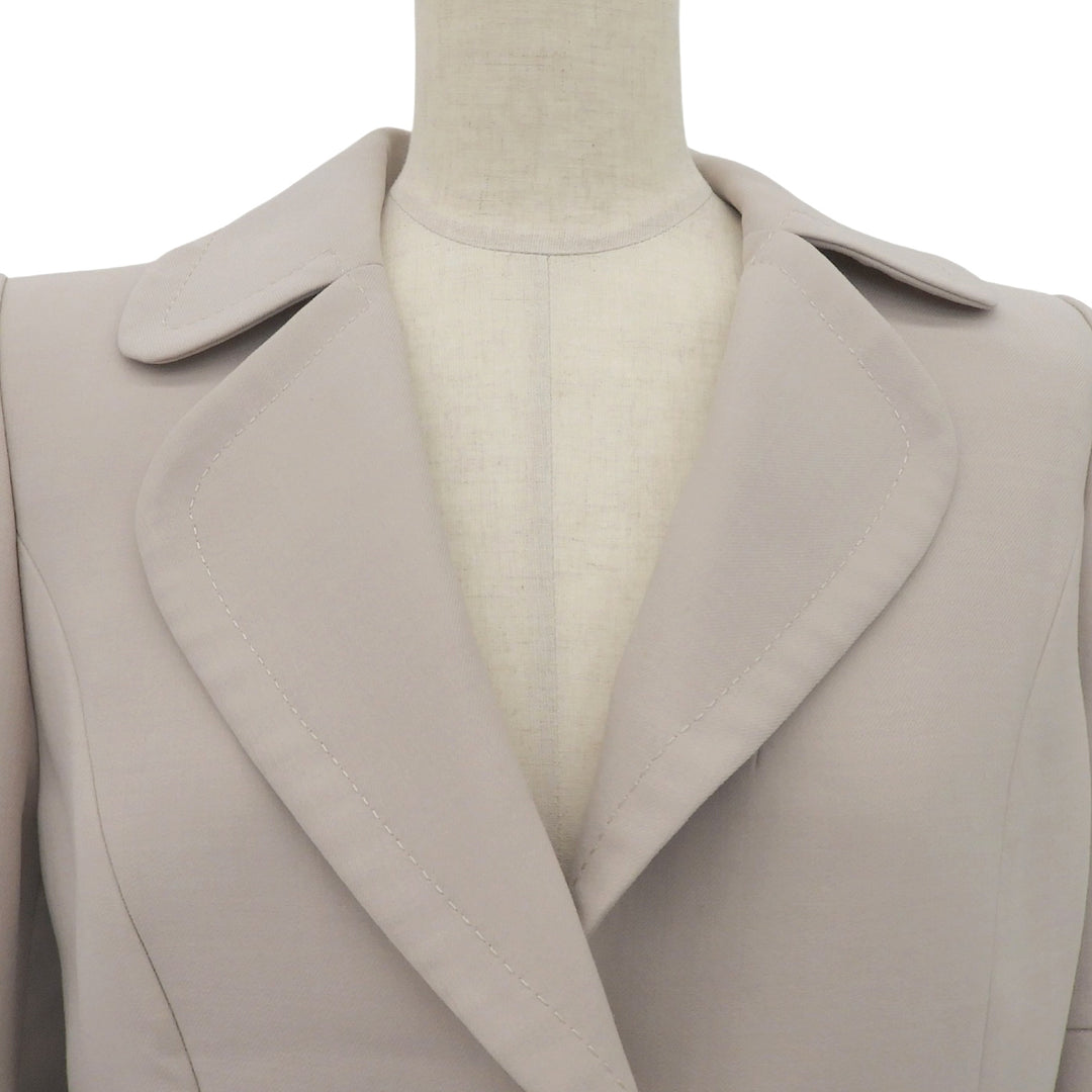 Great FOXEY BOUTIQUE tailored jacket flared sleeve beige wool Women 38 37620