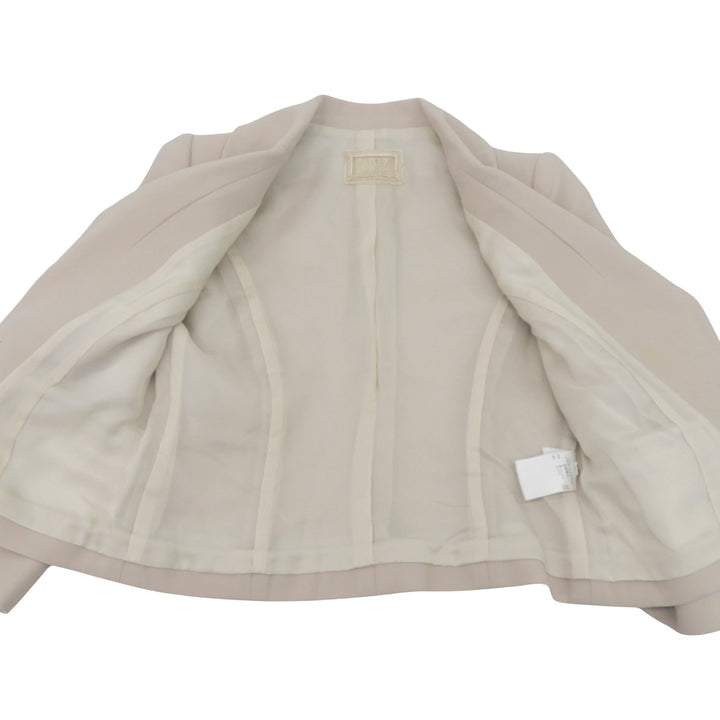 Great FOXEY BOUTIQUE tailored jacket flared sleeve beige wool Women 38 37620