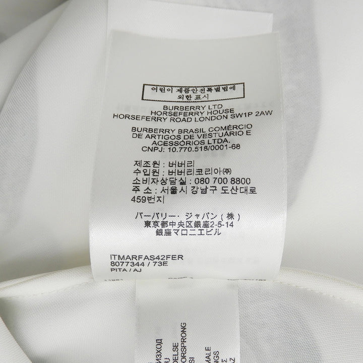 Pristine BURBERRY blouse Waterbird Long Sleeve white Viscose Women 34 8077344