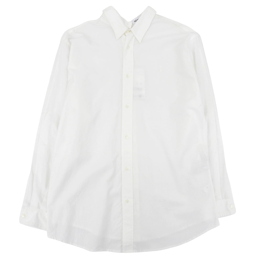 Excellent HED MAYNER Long sleeve shirt white cotton mens XS HMMX60078R