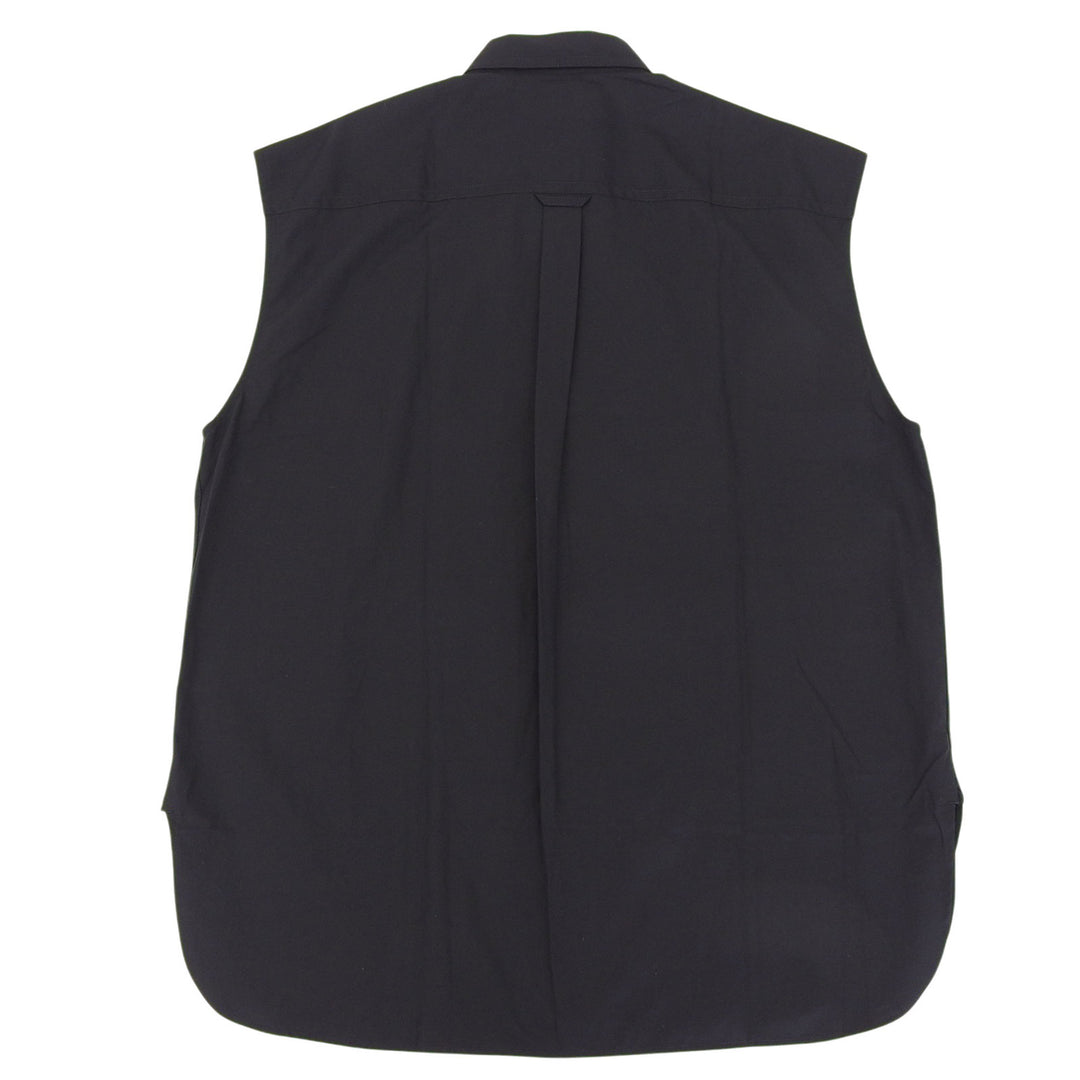 Pristine BURBERRY blouse Sleeveless shirt black cotton mens XL 8051897